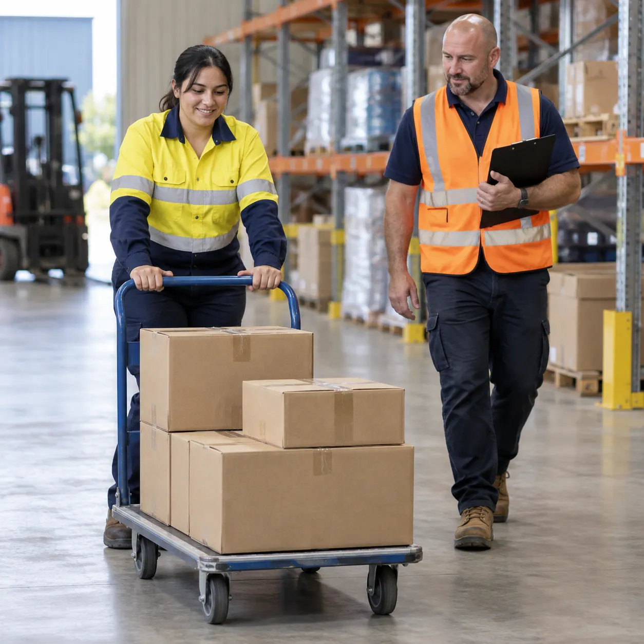 Shift materials safely using manual handling methods